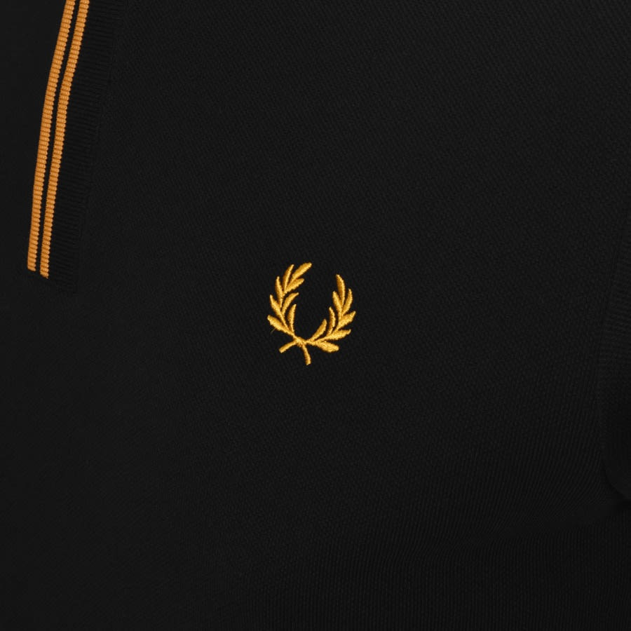 Alternative Image for ProductFred Perry Henley Long Sleeved T Shirt Black3